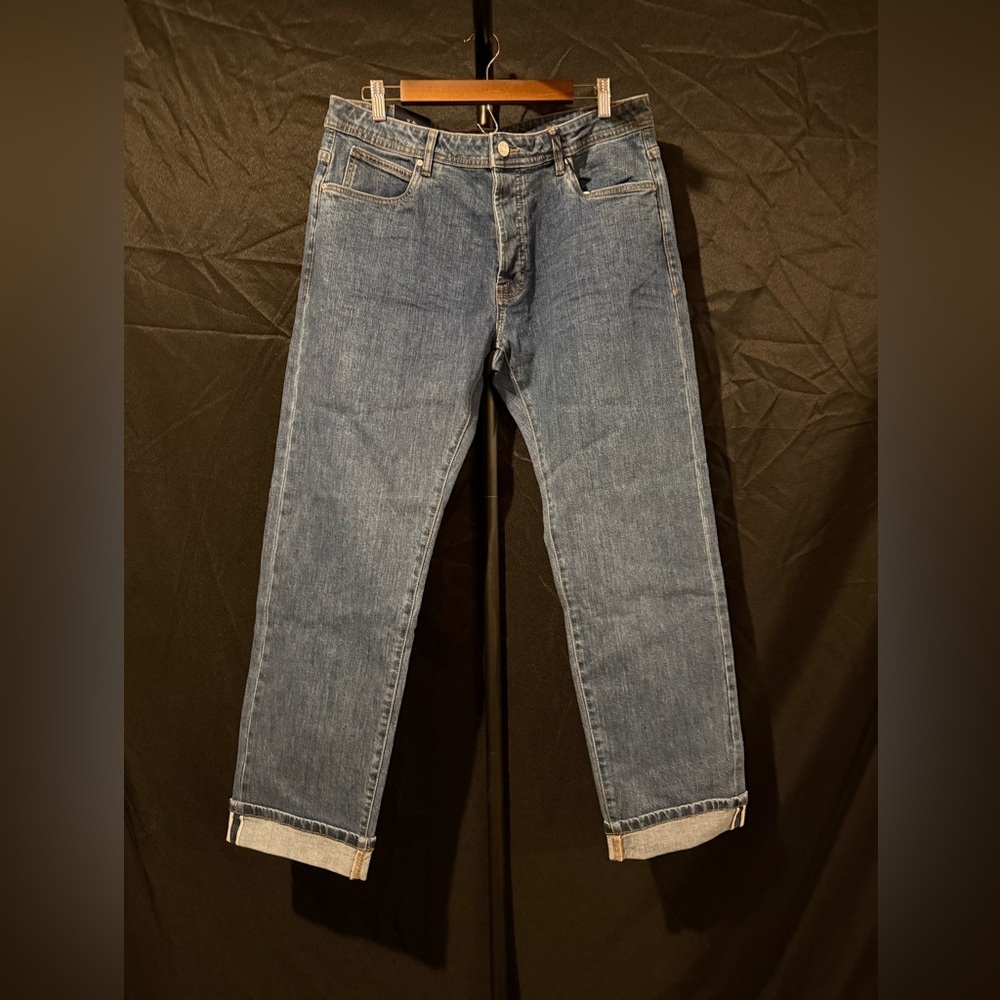Piombo‎ Men’s Denim size 34 x 32 Classic  Medium Wash Blue Jeans (275)